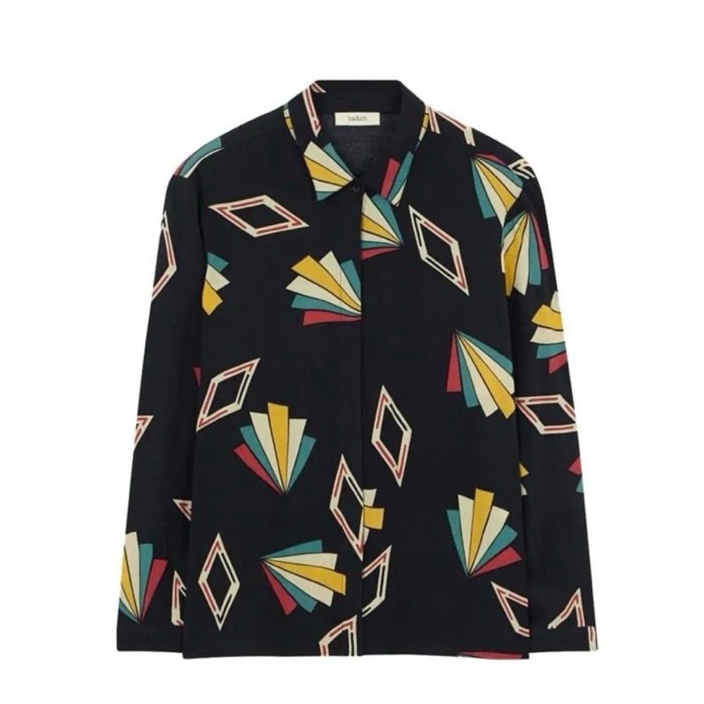 ba&sh Black‎ Top with Multicolor Accents